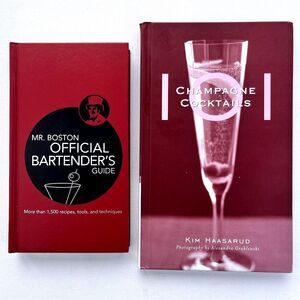 Lot of 2 Drink Books-Mr. Boston Official Bartender's Guide & Champagne Cocktails